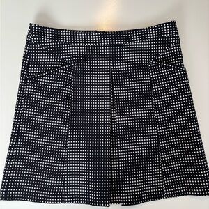 Chaus New York Black and White Polka Dot Skirt, Size 10, Pleated